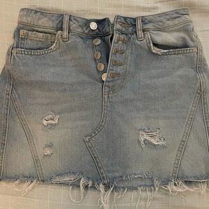 Free People Jean Skirt